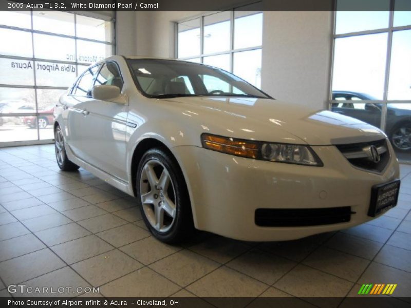 White Diamond Pearl / Camel 2005 Acura TL 3.2