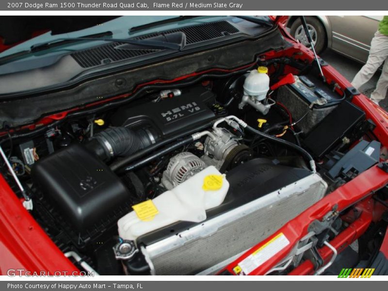 Flame Red / Medium Slate Gray 2007 Dodge Ram 1500 Thunder Road Quad Cab