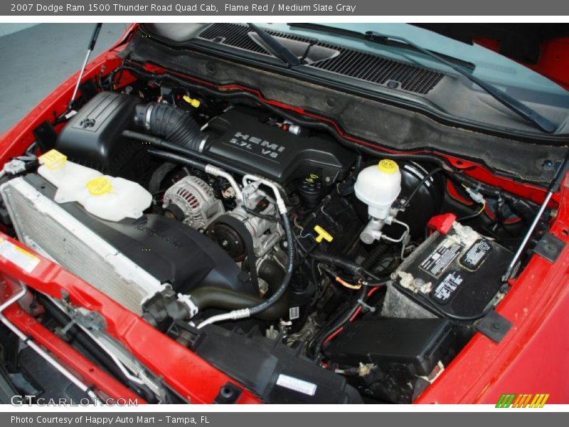 Flame Red / Medium Slate Gray 2007 Dodge Ram 1500 Thunder Road Quad Cab