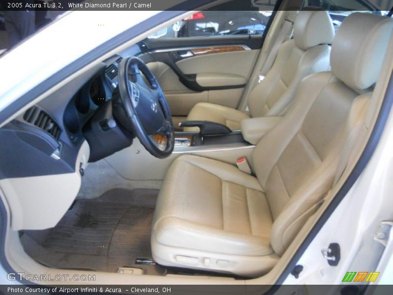 White Diamond Pearl / Camel 2005 Acura TL 3.2