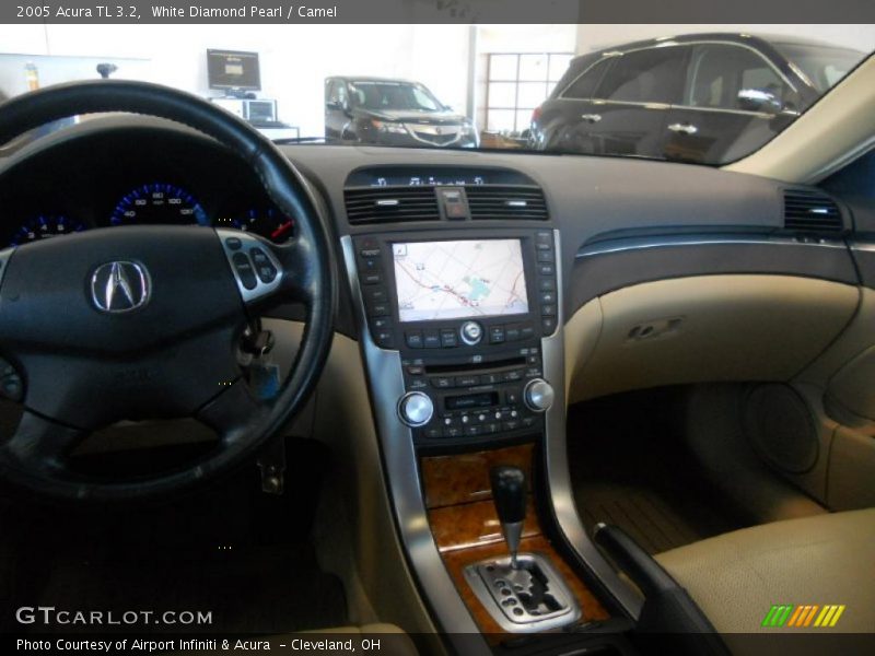 White Diamond Pearl / Camel 2005 Acura TL 3.2