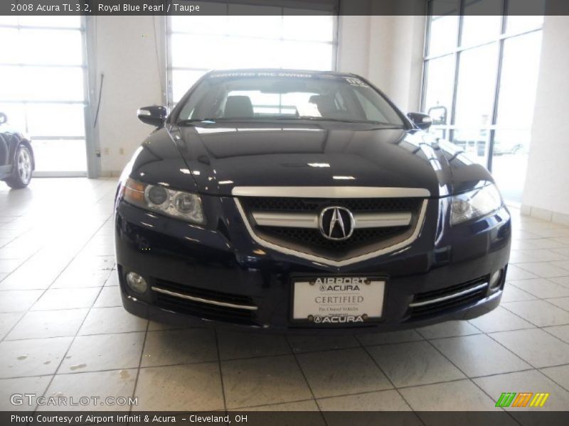 Royal Blue Pearl / Taupe 2008 Acura TL 3.2