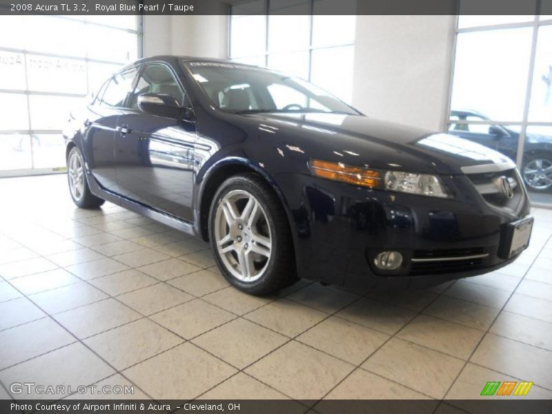 Royal Blue Pearl / Taupe 2008 Acura TL 3.2