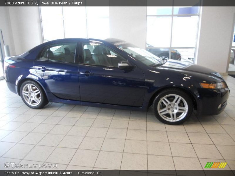 Royal Blue Pearl / Taupe 2008 Acura TL 3.2