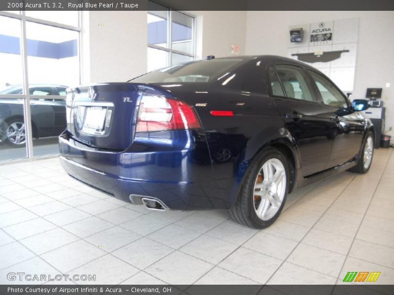 Royal Blue Pearl / Taupe 2008 Acura TL 3.2