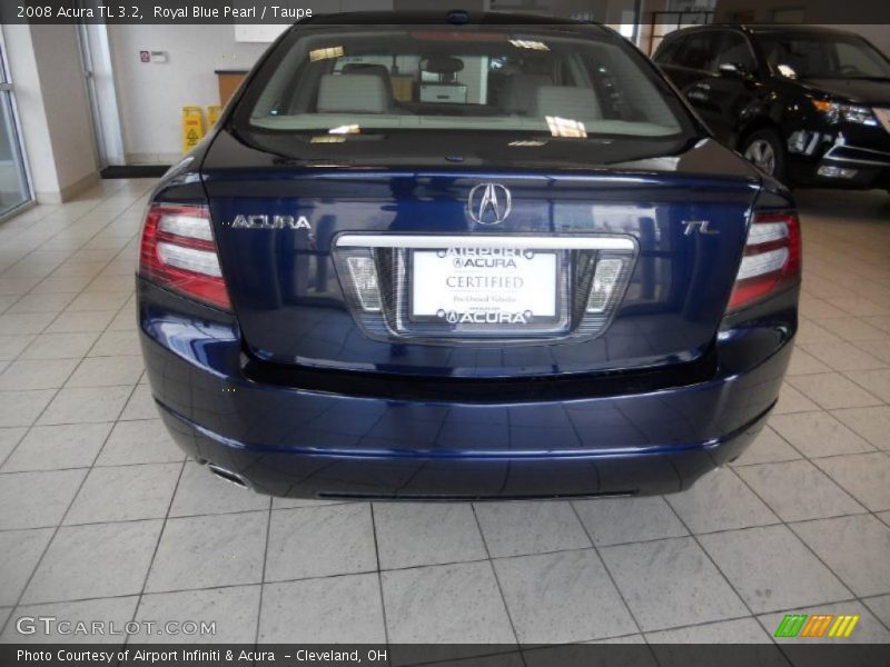 Royal Blue Pearl / Taupe 2008 Acura TL 3.2