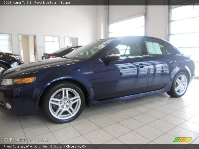 Royal Blue Pearl / Taupe 2008 Acura TL 3.2