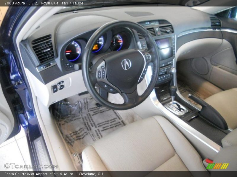 Royal Blue Pearl / Taupe 2008 Acura TL 3.2