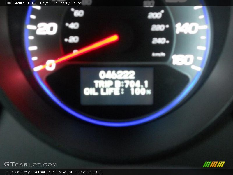 Royal Blue Pearl / Taupe 2008 Acura TL 3.2