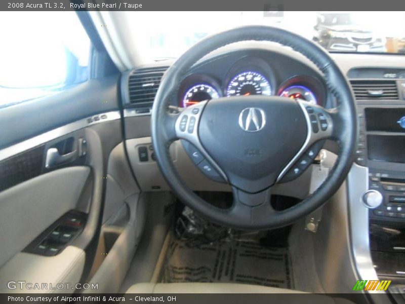 Royal Blue Pearl / Taupe 2008 Acura TL 3.2