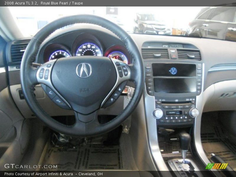 Royal Blue Pearl / Taupe 2008 Acura TL 3.2