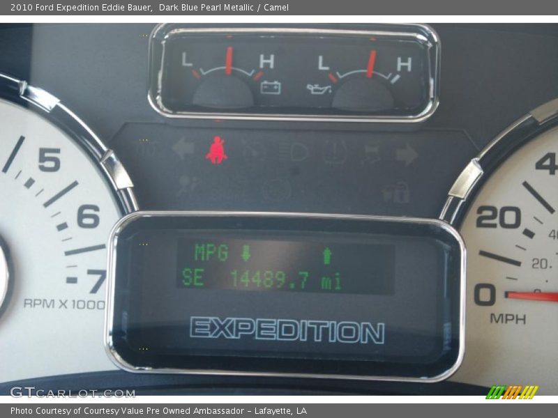 Dark Blue Pearl Metallic / Camel 2010 Ford Expedition Eddie Bauer