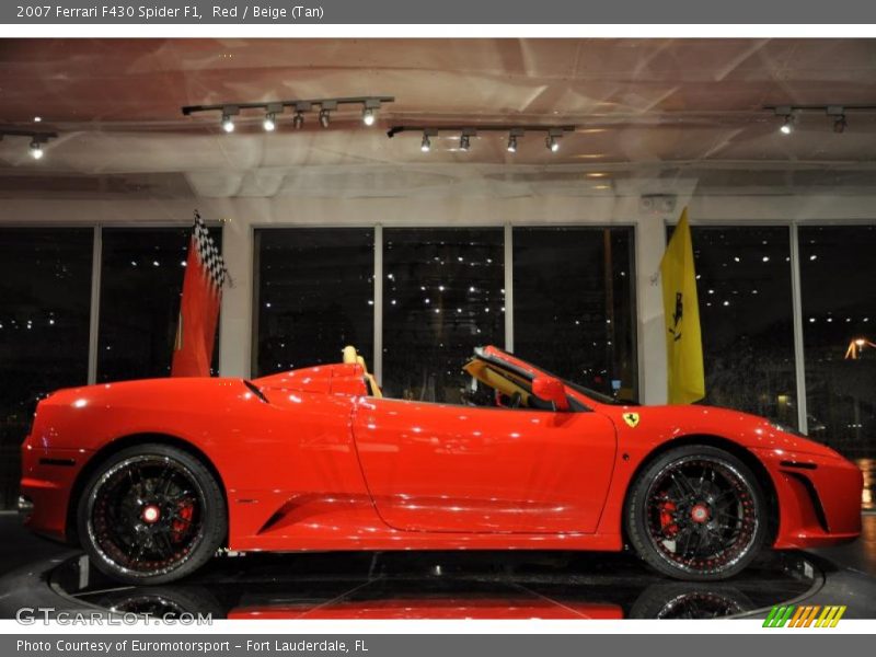 Red / Beige (Tan) 2007 Ferrari F430 Spider F1