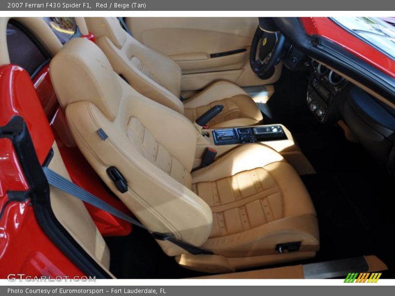 Red / Beige (Tan) 2007 Ferrari F430 Spider F1