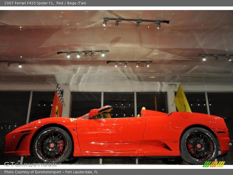Red / Beige (Tan) 2007 Ferrari F430 Spider F1