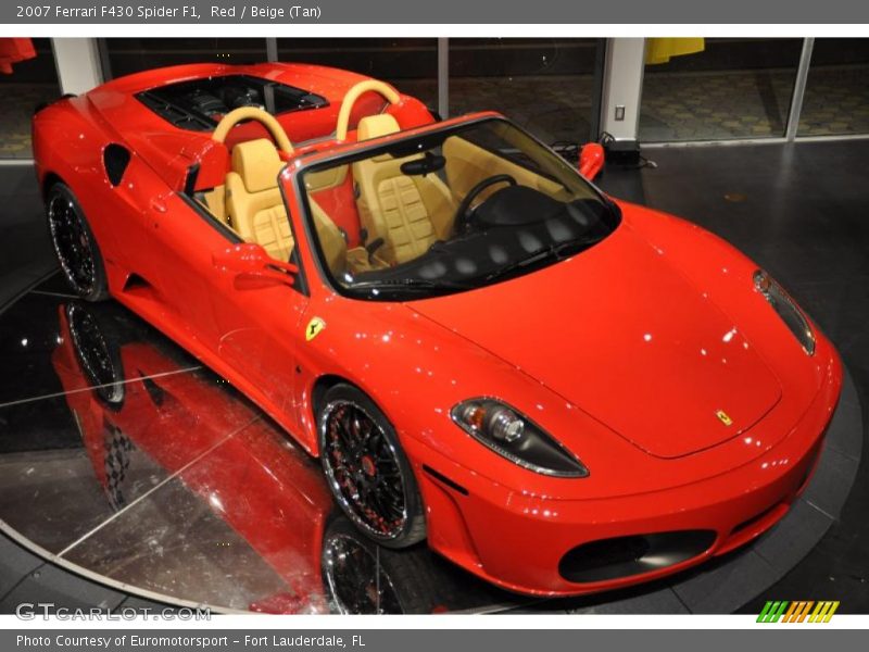 Red / Beige (Tan) 2007 Ferrari F430 Spider F1