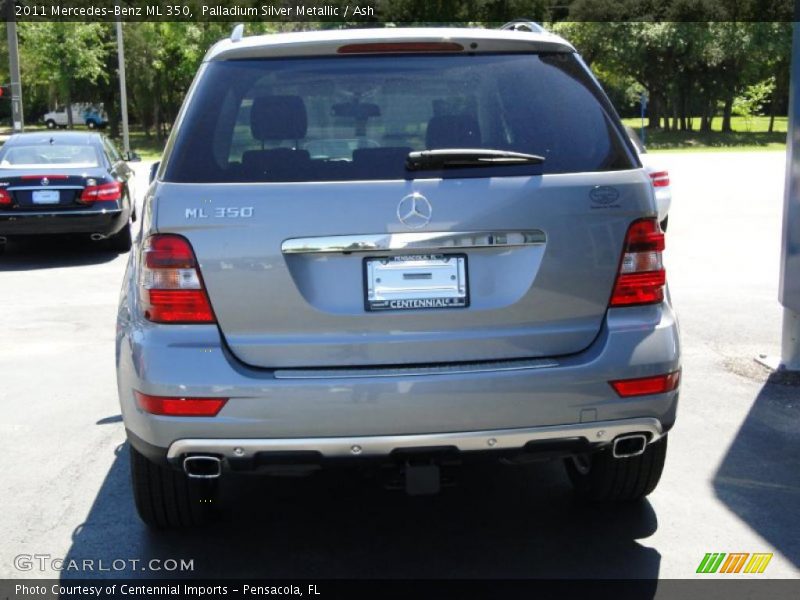 Palladium Silver Metallic / Ash 2011 Mercedes-Benz ML 350