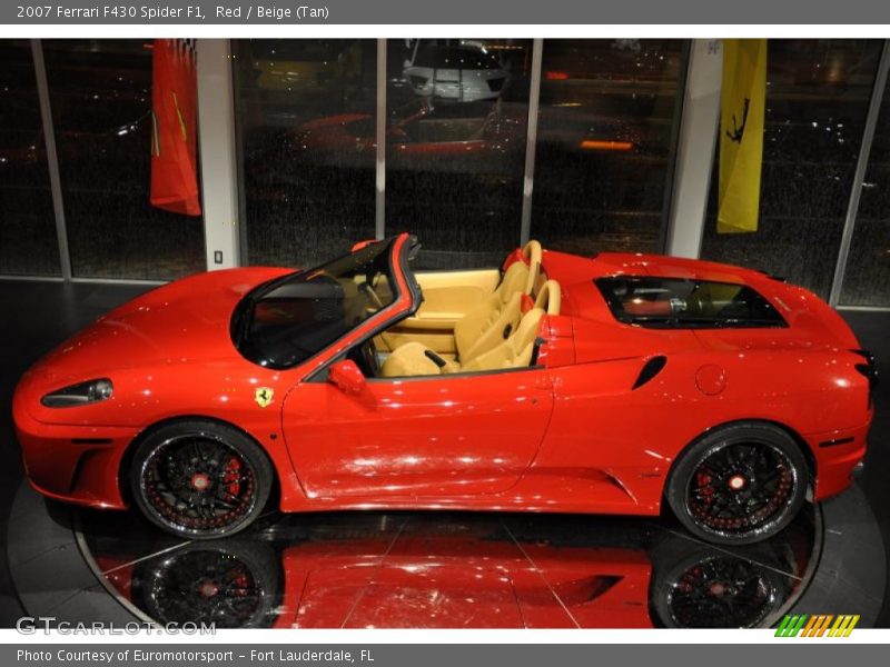 Red / Beige (Tan) 2007 Ferrari F430 Spider F1