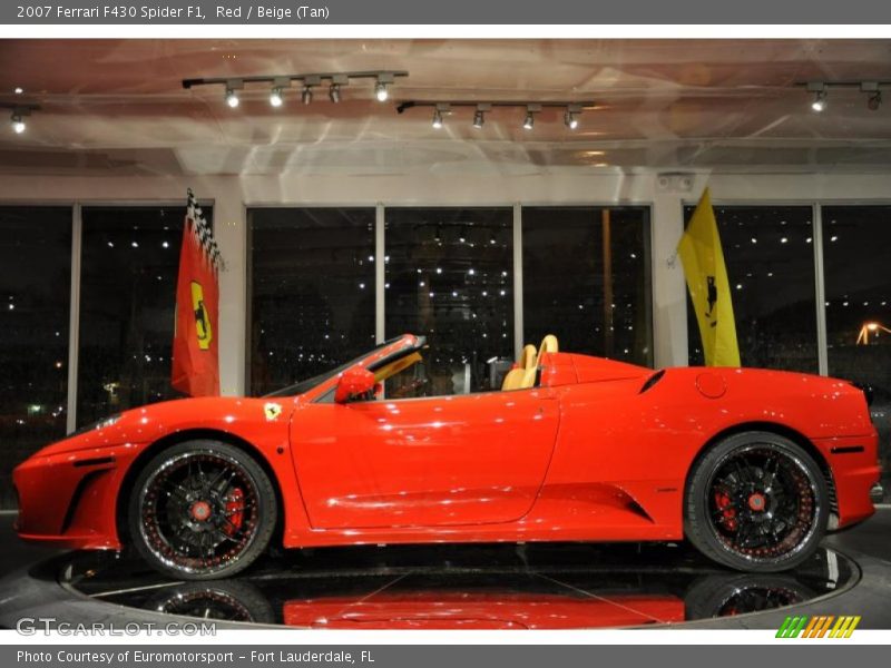 Red / Beige (Tan) 2007 Ferrari F430 Spider F1