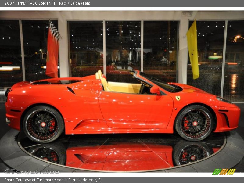Red / Beige (Tan) 2007 Ferrari F430 Spider F1