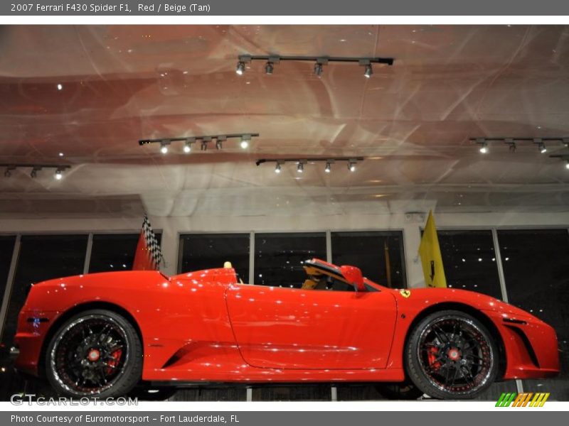 Red / Beige (Tan) 2007 Ferrari F430 Spider F1
