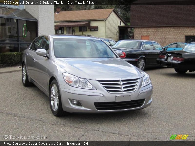 Titanium Gray Metallic / Black 2009 Hyundai Genesis 4.6 Sedan