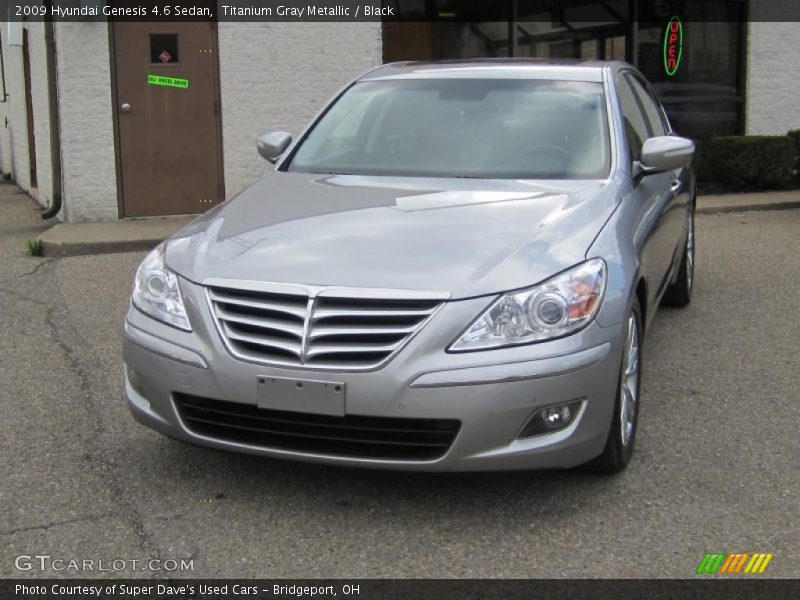 Titanium Gray Metallic / Black 2009 Hyundai Genesis 4.6 Sedan
