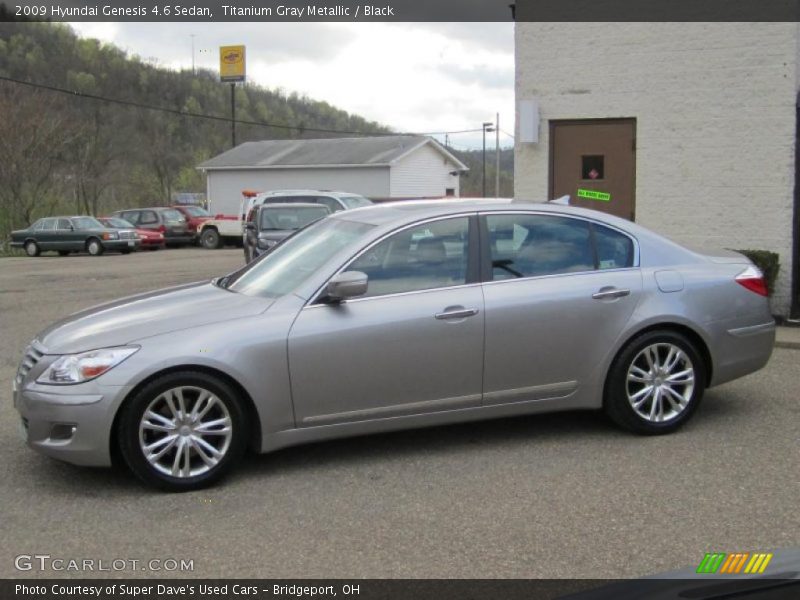 Titanium Gray Metallic / Black 2009 Hyundai Genesis 4.6 Sedan