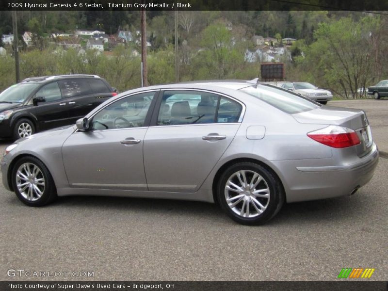 Titanium Gray Metallic / Black 2009 Hyundai Genesis 4.6 Sedan