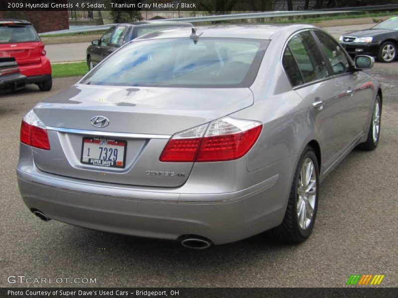 Titanium Gray Metallic / Black 2009 Hyundai Genesis 4.6 Sedan