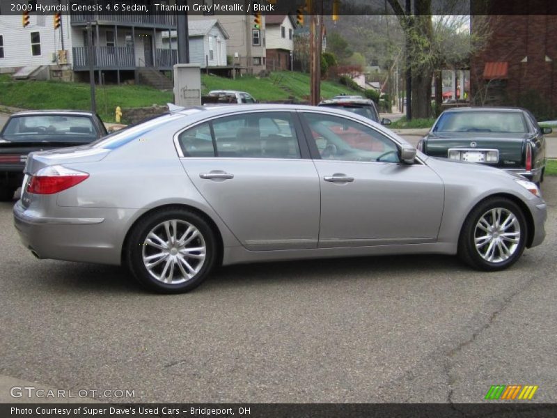 Titanium Gray Metallic / Black 2009 Hyundai Genesis 4.6 Sedan