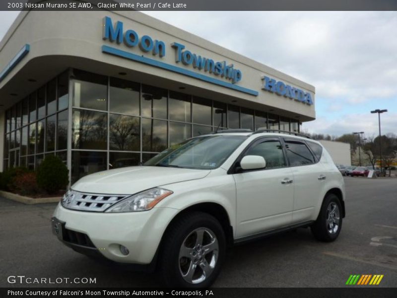 Glacier White Pearl / Cafe Latte 2003 Nissan Murano SE AWD