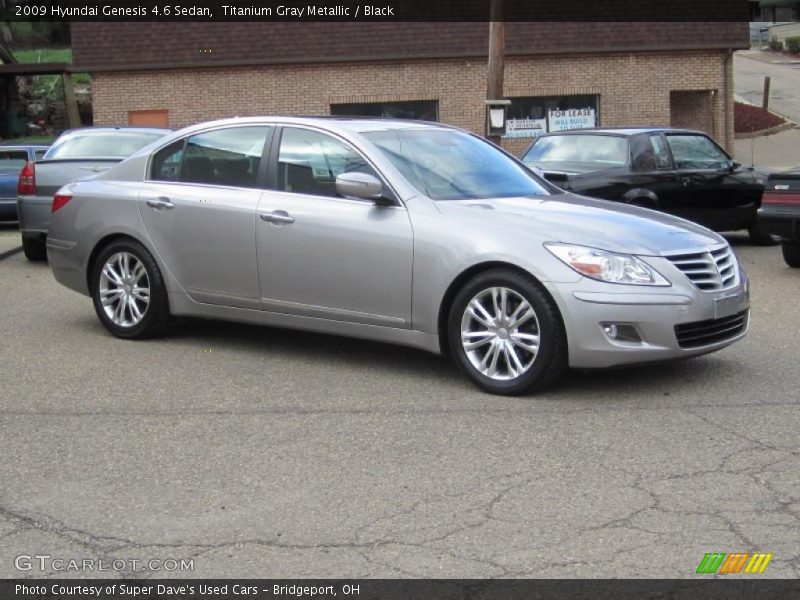 Titanium Gray Metallic / Black 2009 Hyundai Genesis 4.6 Sedan