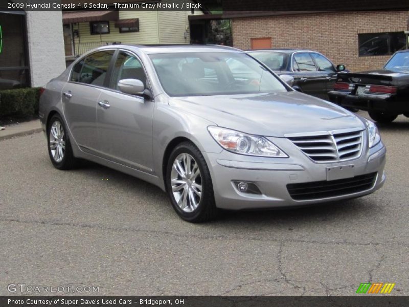 Titanium Gray Metallic / Black 2009 Hyundai Genesis 4.6 Sedan
