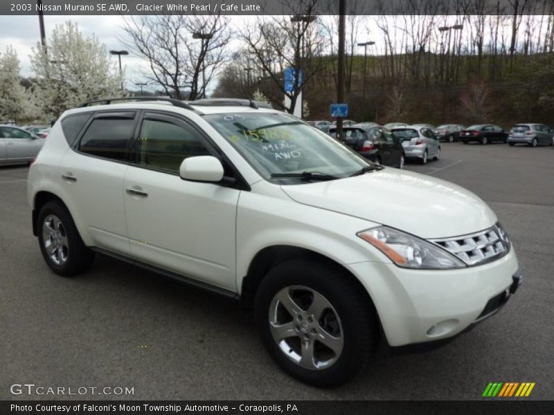 Glacier White Pearl / Cafe Latte 2003 Nissan Murano SE AWD