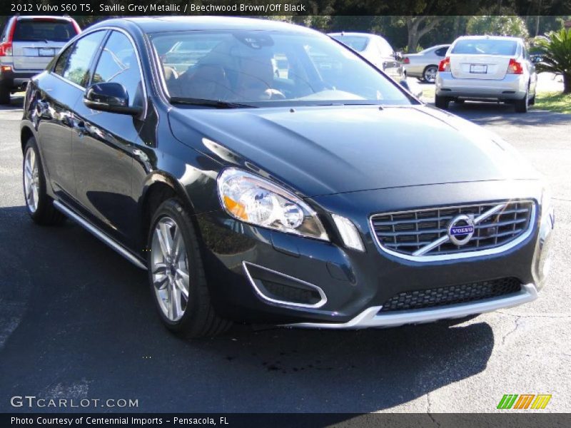 Saville Grey Metallic / Beechwood Brown/Off Black 2012 Volvo S60 T5