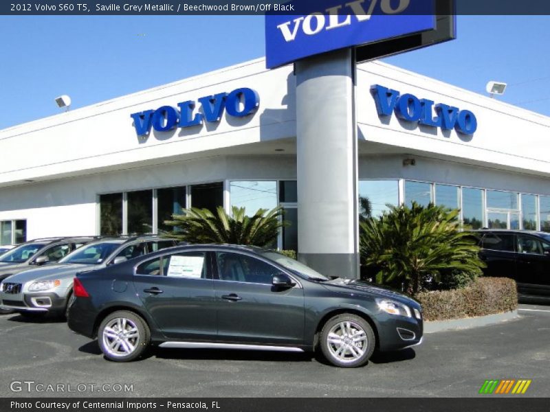 Saville Grey Metallic / Beechwood Brown/Off Black 2012 Volvo S60 T5