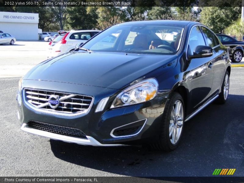 Saville Grey Metallic / Beechwood Brown/Off Black 2012 Volvo S60 T5