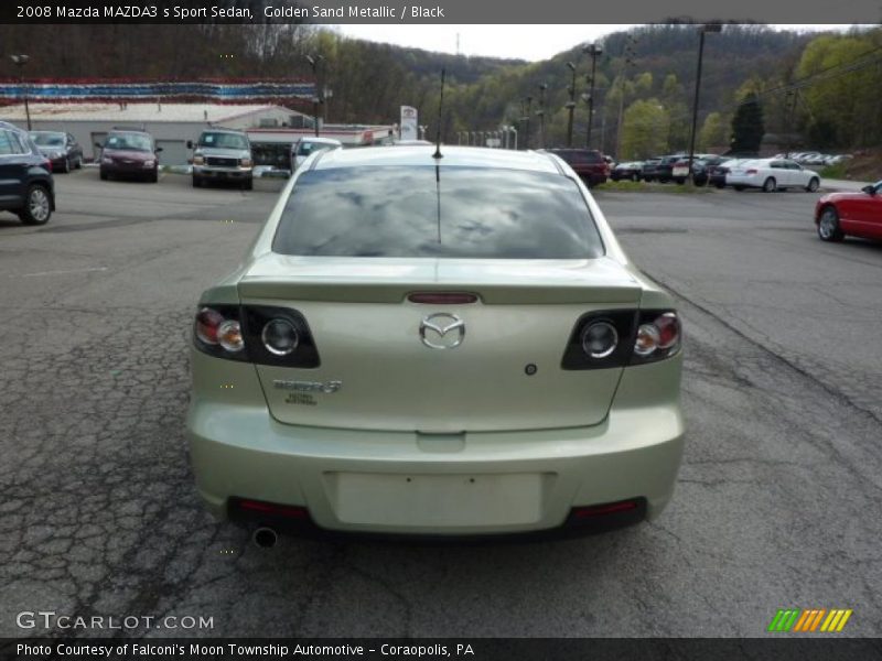 Golden Sand Metallic / Black 2008 Mazda MAZDA3 s Sport Sedan