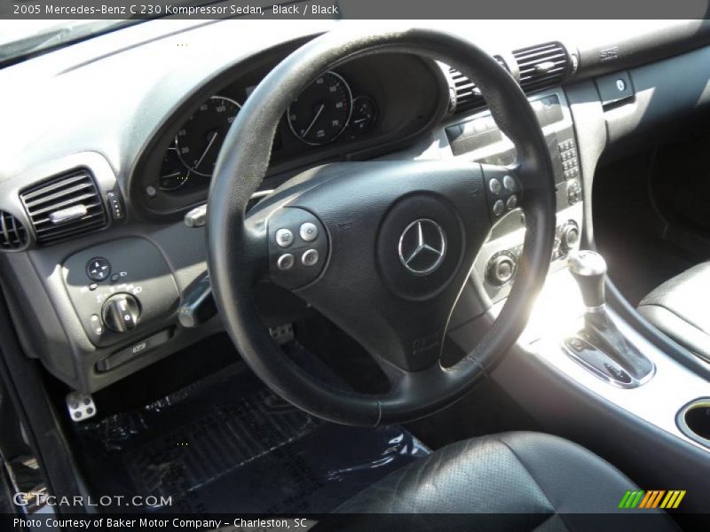 Black / Black 2005 Mercedes-Benz C 230 Kompressor Sedan