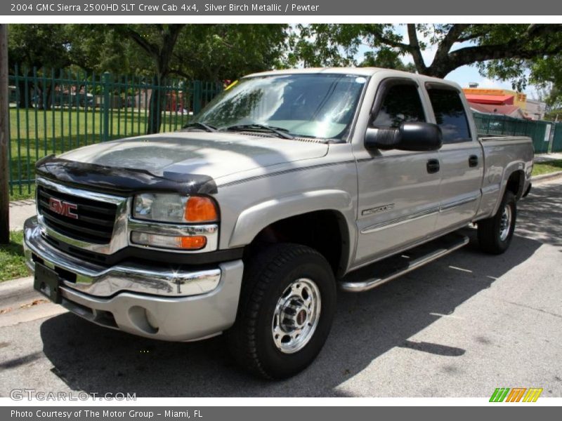 Silver Birch Metallic / Pewter 2004 GMC Sierra 2500HD SLT Crew Cab 4x4