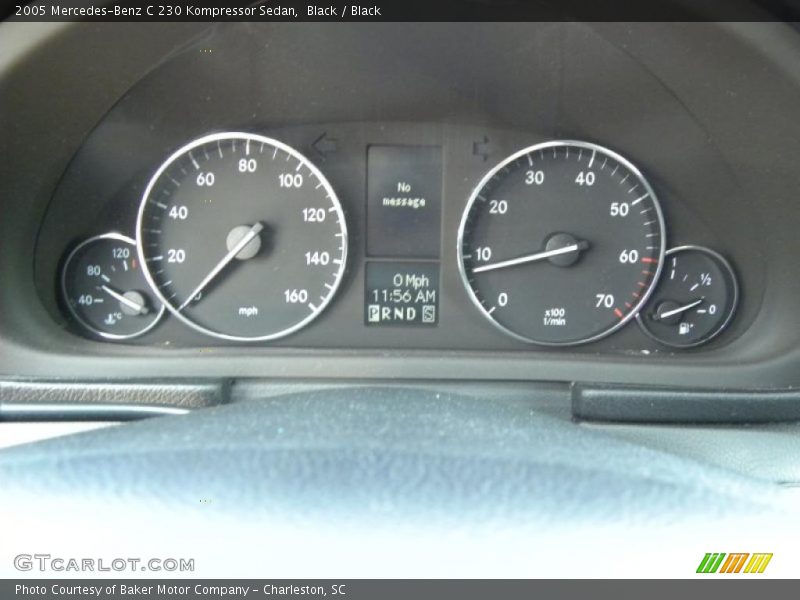 Black / Black 2005 Mercedes-Benz C 230 Kompressor Sedan