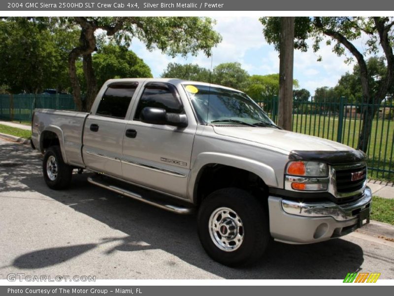 Silver Birch Metallic / Pewter 2004 GMC Sierra 2500HD SLT Crew Cab 4x4