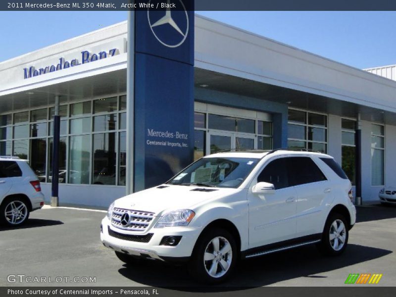 Arctic White / Black 2011 Mercedes-Benz ML 350 4Matic