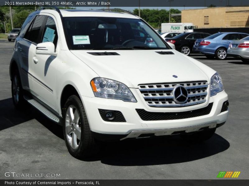 Arctic White / Black 2011 Mercedes-Benz ML 350 4Matic