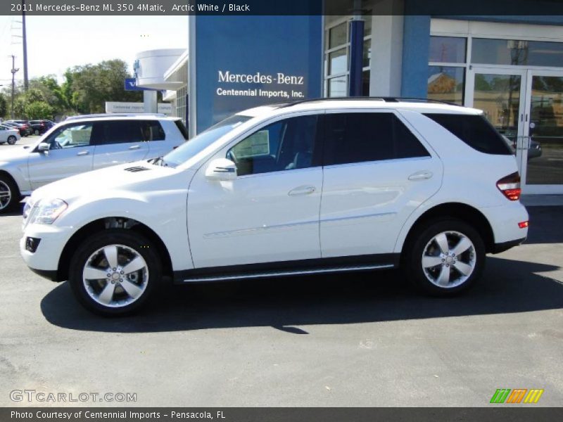 Arctic White / Black 2011 Mercedes-Benz ML 350 4Matic
