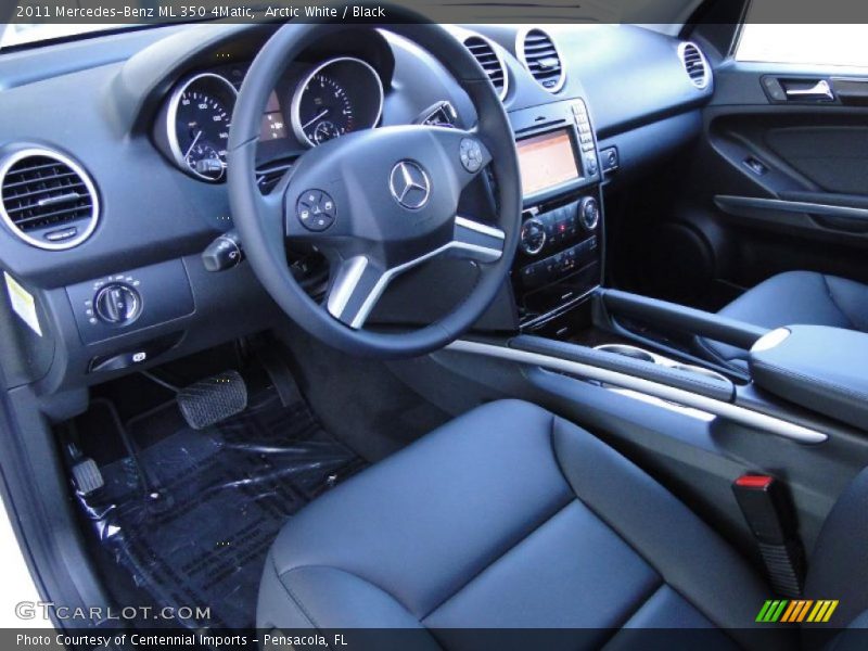 Arctic White / Black 2011 Mercedes-Benz ML 350 4Matic