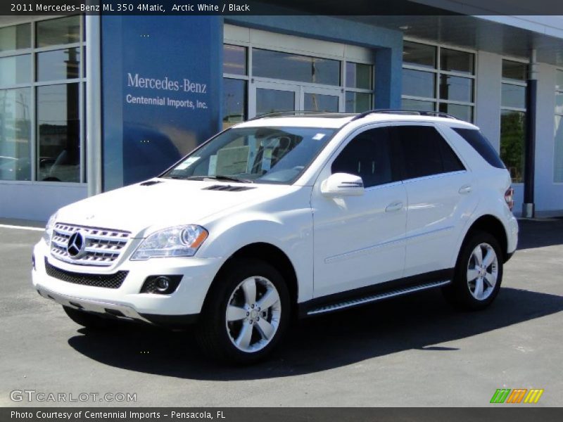 Arctic White / Black 2011 Mercedes-Benz ML 350 4Matic