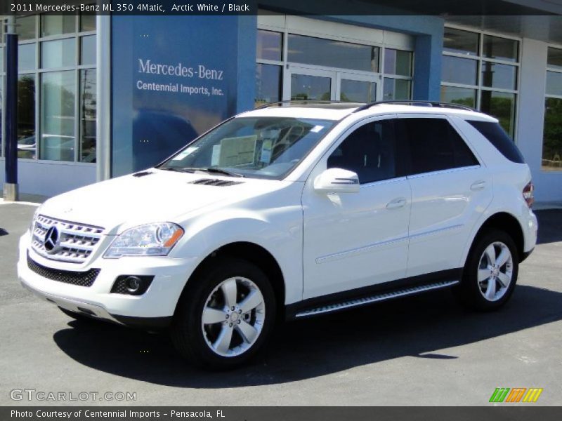 Arctic White / Black 2011 Mercedes-Benz ML 350 4Matic
