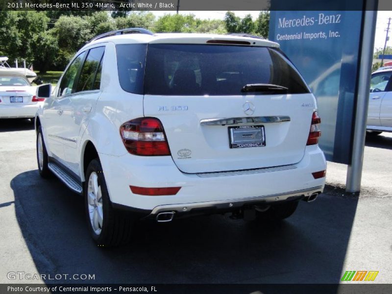 Arctic White / Black 2011 Mercedes-Benz ML 350 4Matic